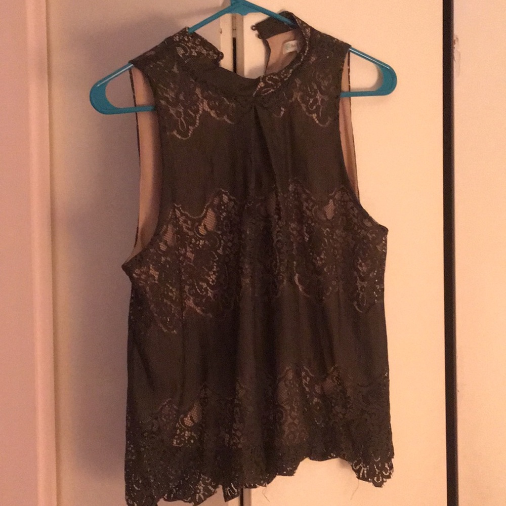 Dark green Lace Top